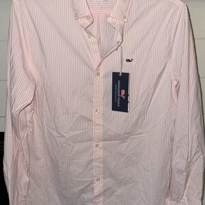 Vineyard Vines boys Pink Striped Shirt